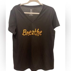 Athletic Works Black with the words Breathe Top Size XL